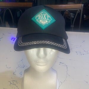 Roxy Black Cap with Teal Patch